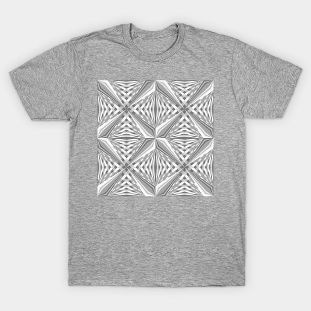 Gray Geometric Star T-Shirt by Carolina Díaz